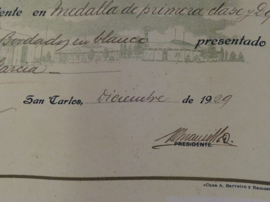 Lote: 84 - Lote: 84 - Antiguo diploma de honor